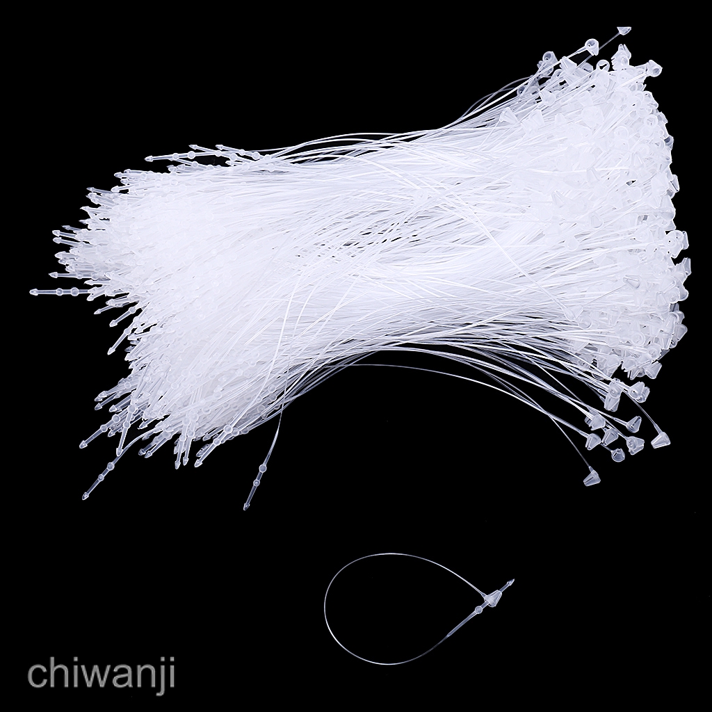 Plastic Hang Tag String Snap Lock Fastener Hand Use Tagging Supplies