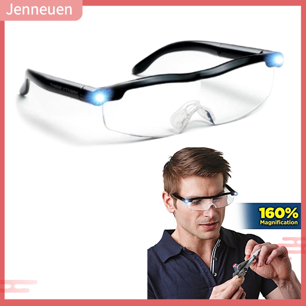 JN HD Eyeglasses Reading Magnifying Glass Reading Glasses with LED