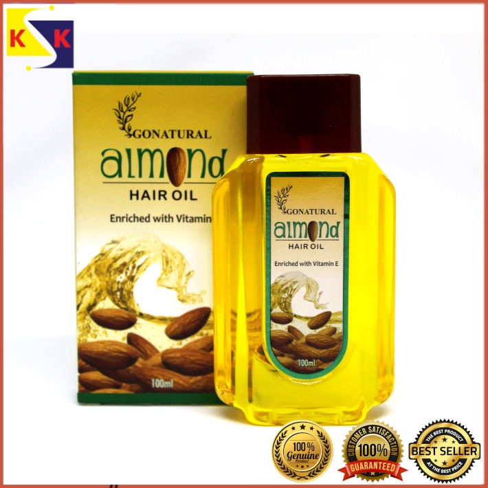 Gonatural Almond Hair Oil (100ml/200ml) 100 Natural ( Safe for Babies