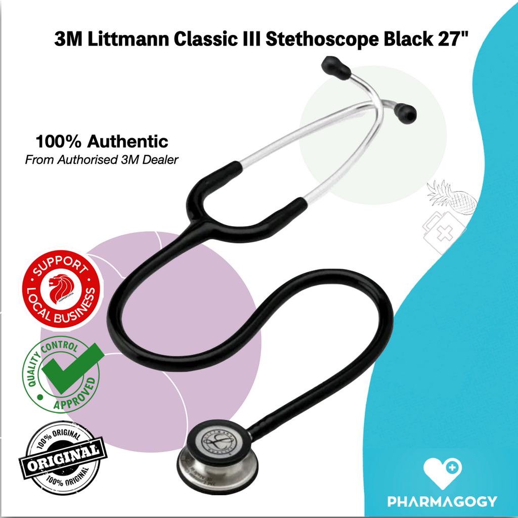 3M Littmann Classic III Stethoscope 5620 Black Tube 27" Sold per piece