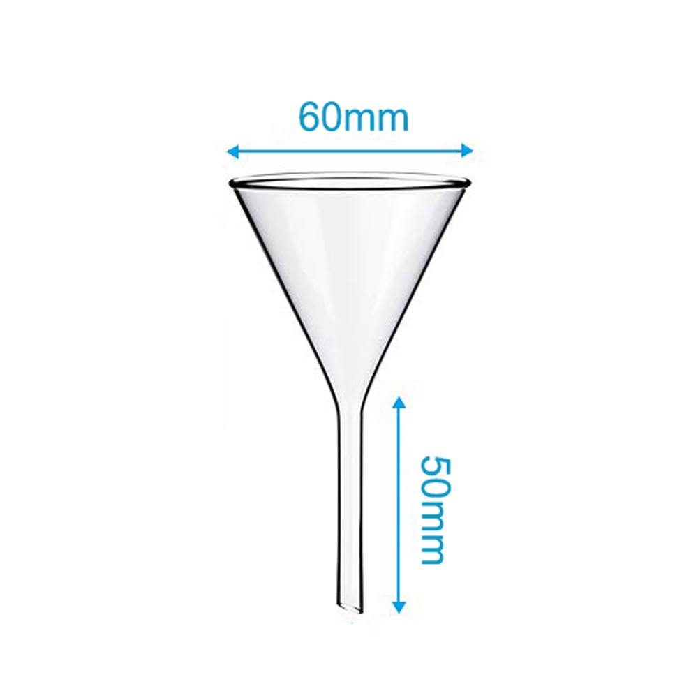 40/50/60/90/100mm Glass Funnel Heavy Wall Scientific Borosilicate Glass