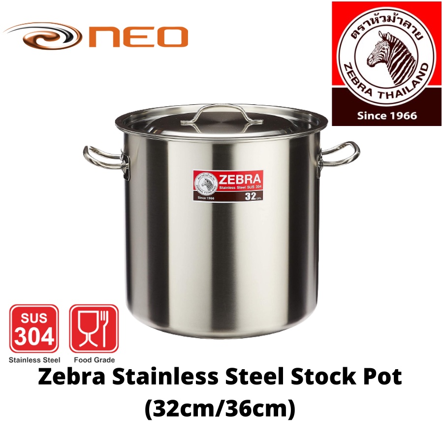 Zebra Stainless Steel Stock Pot (32cm/36cm) Shopee Singapore
