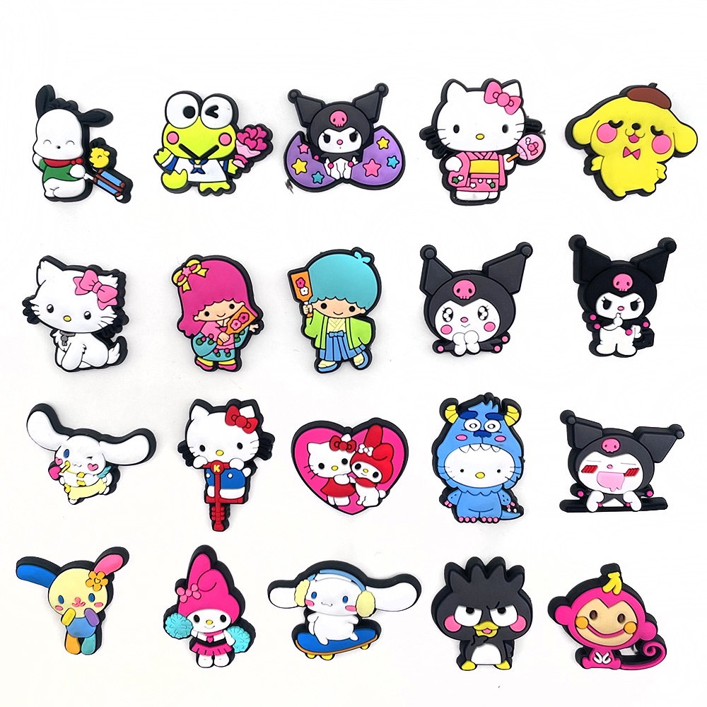 Japan Cartoon Kawaii Animal Sanrio Croc Shoe Charms jibbitz Shoe