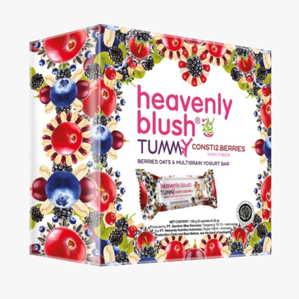 Heavenly Blush Tummy Berris Oat & Multigrain Yogurt Bar 150g Shopee