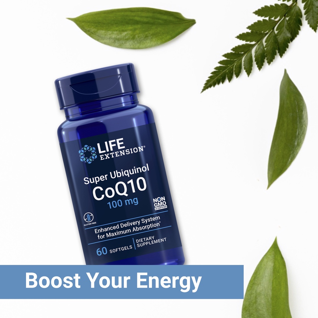 Life Extension Super Ubiquinol CoQ10 100mg Boost Energy, Antioxidant