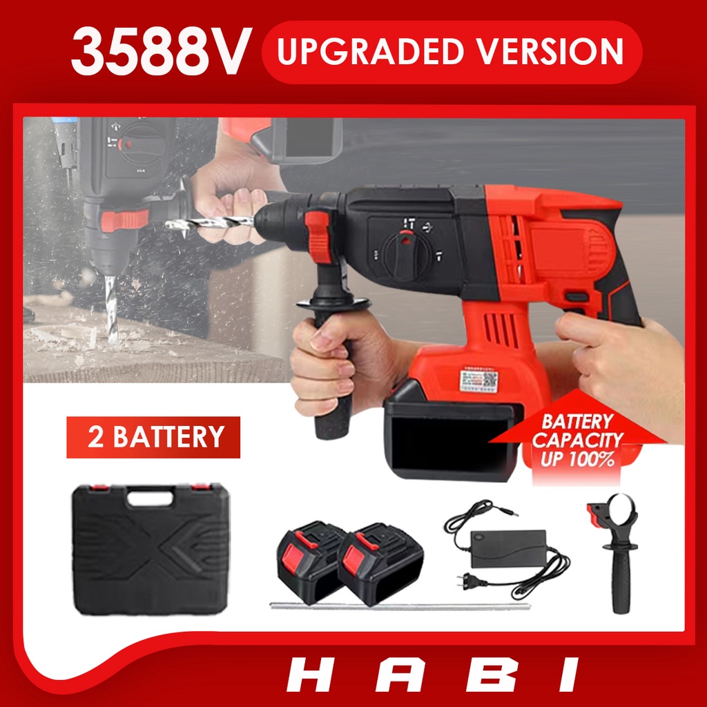 Brushless cordless hammer impact drill cordless electric battery power
