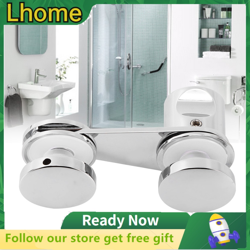 READY STOCK????Lhome Bathroom Glass Door Lock Shower Room Latch for