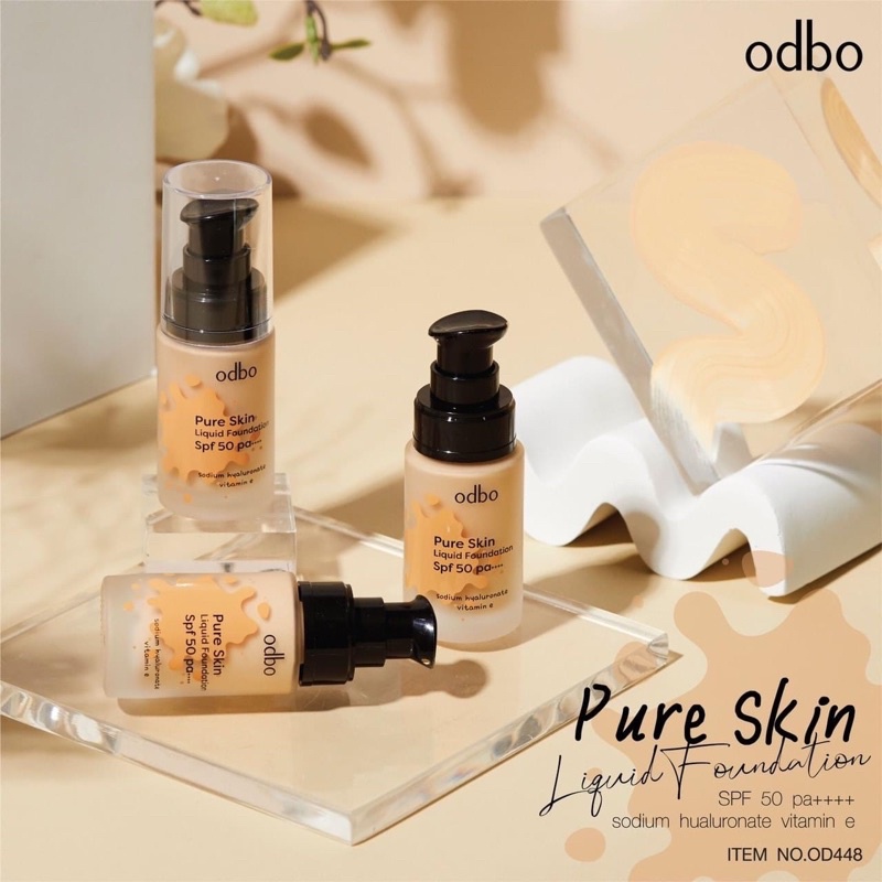 [Genuine] Odbo Pure Skin Liquid Foundation Thailand Sunscreen SPF50 PA + + + Concealer (150ml