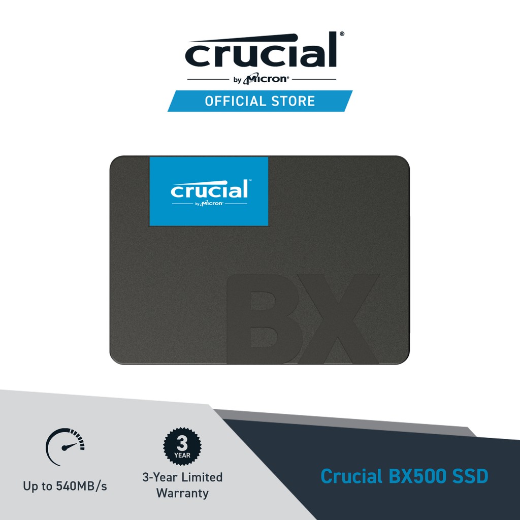 Crucial BX500 2.5 SATA SSD ( 240GB / 500GB/ 1TB) CTXXXXBX500SSD1