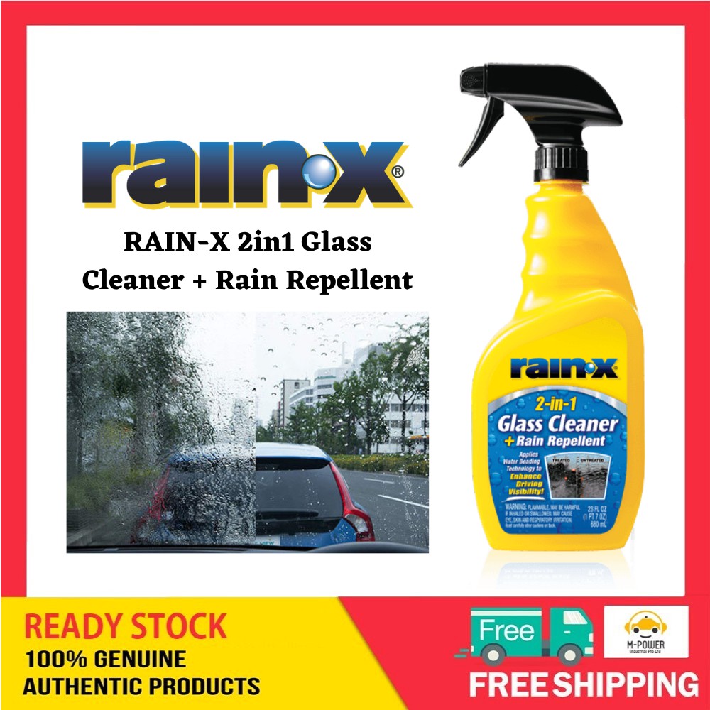 RAINX 2in1 Car Glass Cleaner and Rain Repellent 680ml Shopee