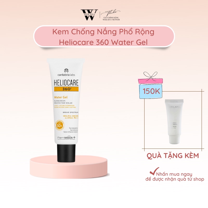 Heliocare 360 Water Gel SPF 50 Sunscreen UV And Waterproof 50ml