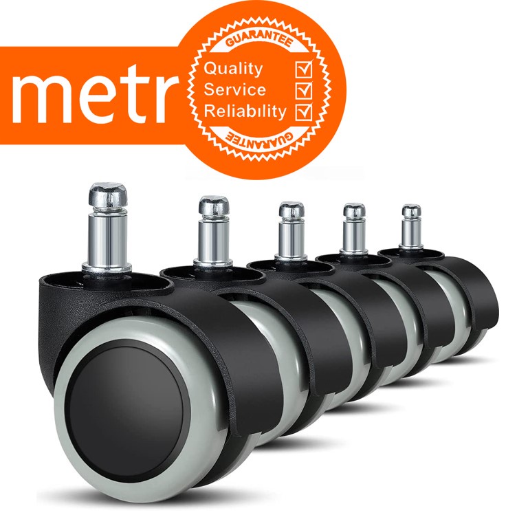 4 Pcs Nylon Universal Office Chair Wheel Replacement parts Swivel Click