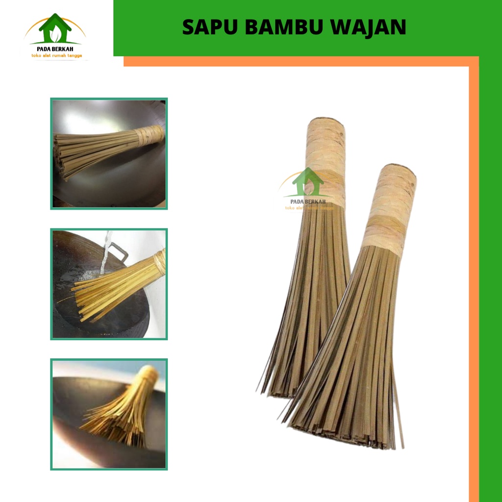 Tokopada A Wok Descaling Bamboo Wok Brush Broom Crock Broom Frying Pan