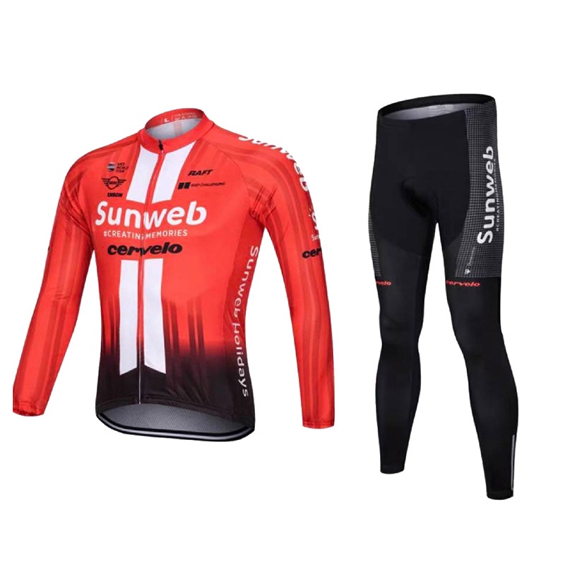 [In Stock] Sunweb Men's Cycling Jersey Long Sleeve Cycling Clothing