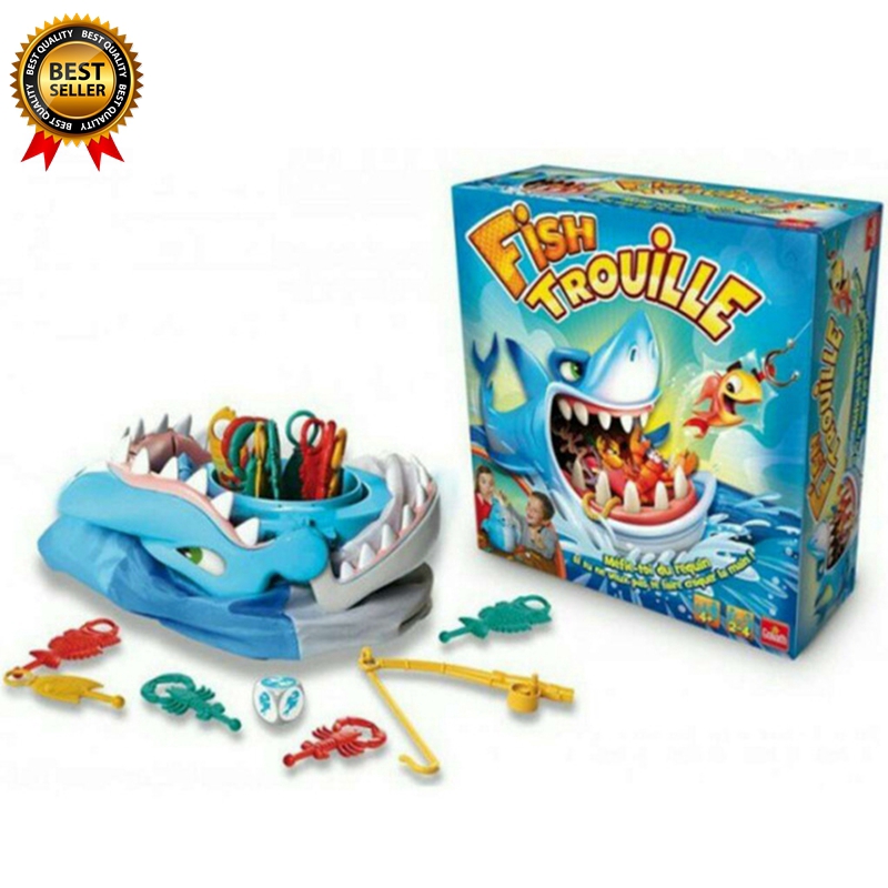 store Desktop Play Great White Shark Toy Fishing Tabletop Party Toys