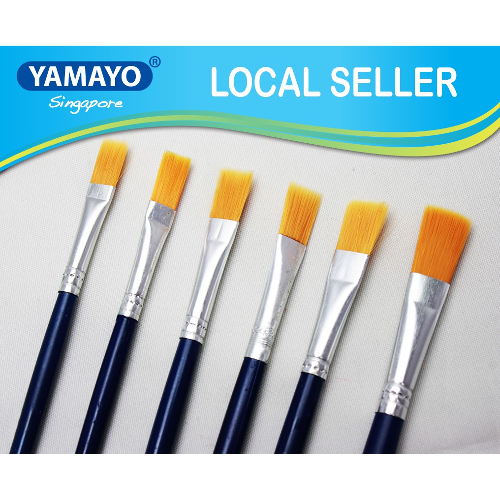Artist Paint Brush (6pcs/pack) Flat /Round TIP Artist Paint Brushes