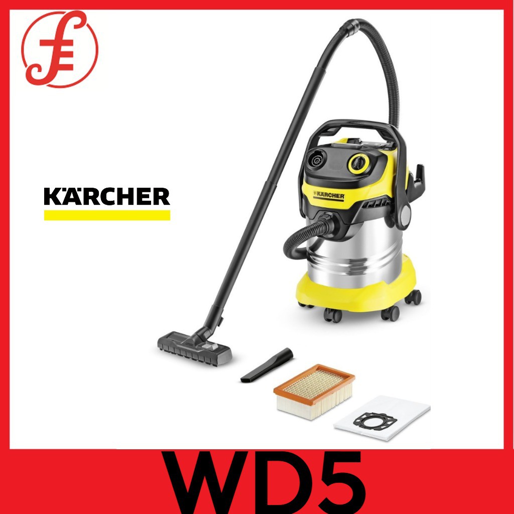 KARCHER WD5 PREMIUM WET DRY VACUUM CLEANER (1800W) (5 WD5) Shopee