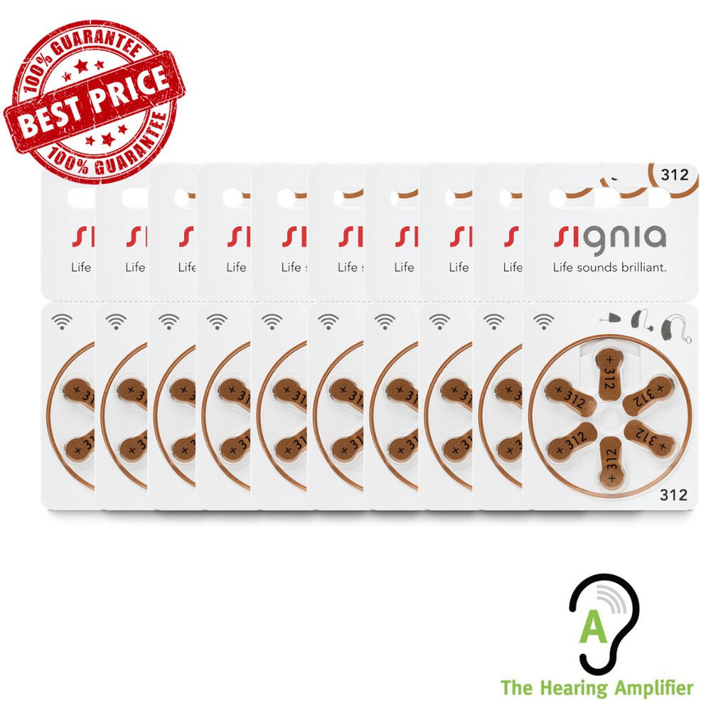 Signia Hearing Aid Battery Size 312 (10 packets) Shopee Singapore