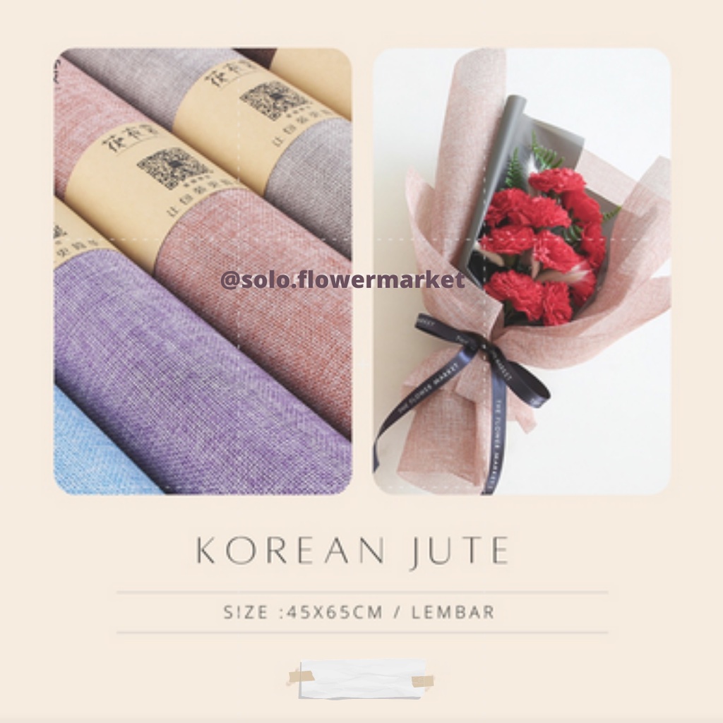 Flower WRAPPING Paper JUTE Korea/BURLAP Sack/Mesh Roll/FLOWER BOUQUET