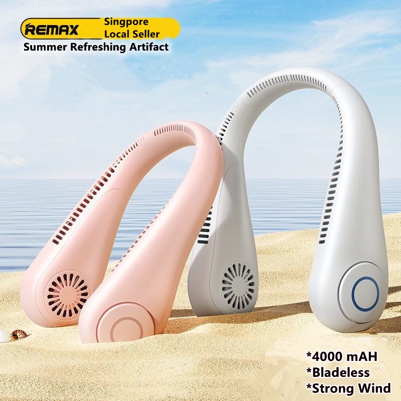 REMAX Portable Neckband Fan 4000mAh USB Rechargeable Hands Free Neck