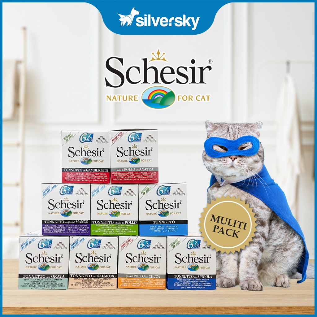 Schesir Cat Food Multipack (6cans x 50g) Shopee Singapore