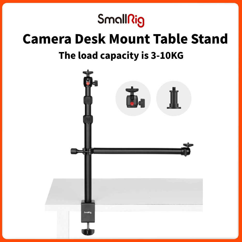 SmallRig Camera Desk Mount Table Stand with Magic Arm and 1/4" Ball Head, 13"35.4" Adjustable