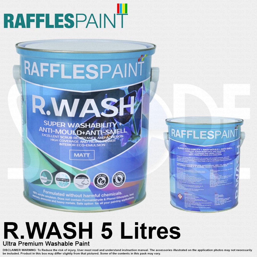 Raffles Paint R.Wash Emulsion Paint 5L Shopee Singapore