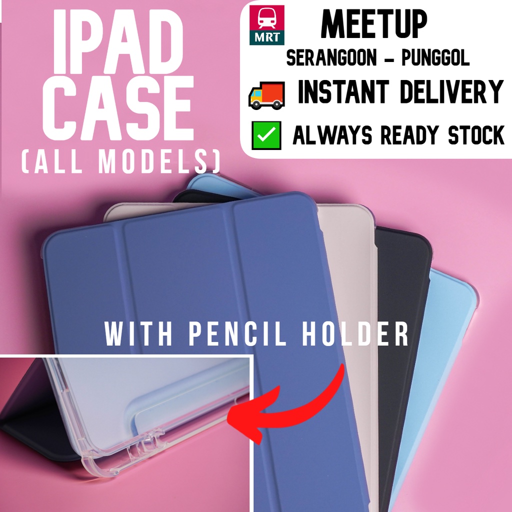 iPad case 10.2 Gen 7/8/9th, 9.7 with apple pencil holder Shopee Singapore