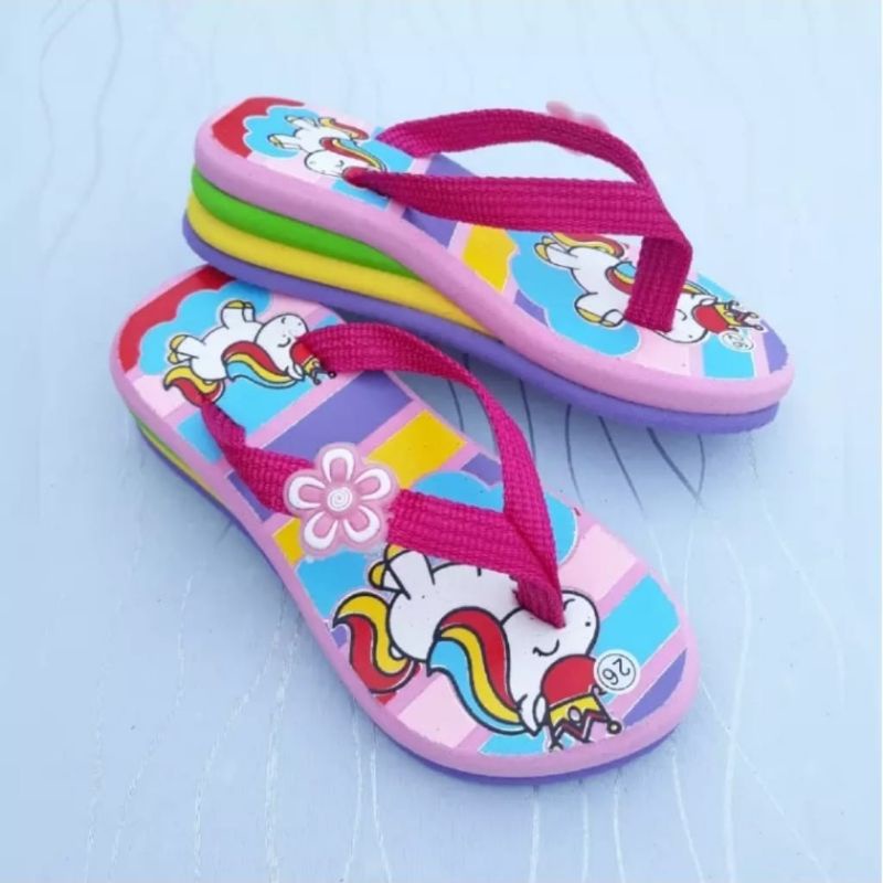 Rainbow Wedges Sandals/Pony Foal Wedges Shopee Singapore