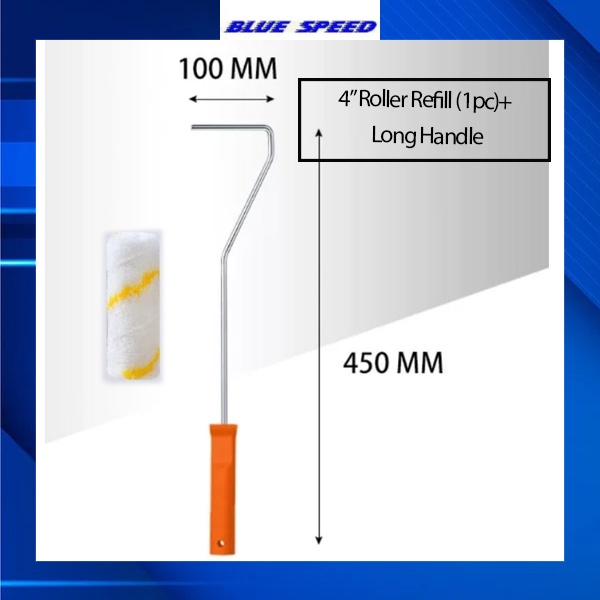 Paint Roller & Refill 4" Roller Holder Roller Frame DIY Painting Local