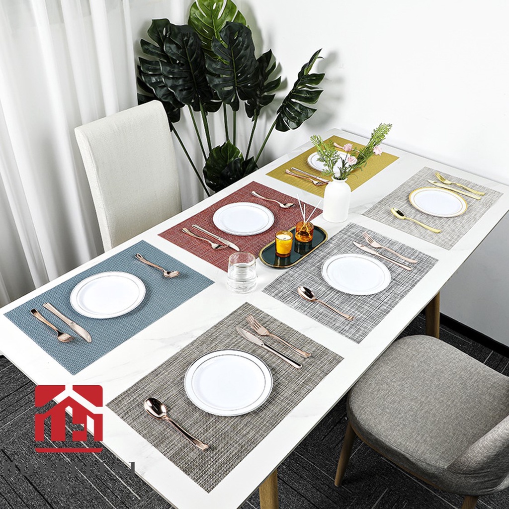[SG HOMEPLUS1] PREMIUM PVC Dining mats Table Set Washable Insulation