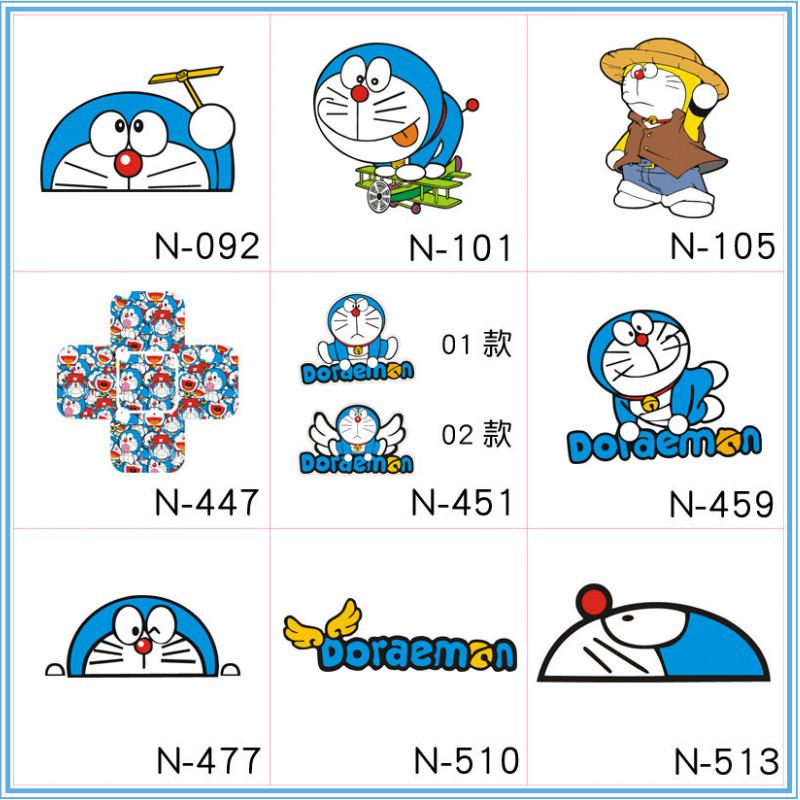 Lovely Doraemon Car Stickers Waterproof Auto Decals Eyebrow Sticker