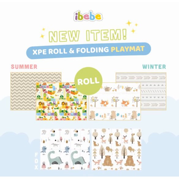 Ibebe Roll playmat XPE (1.5Cm Thick Children's Play Mat) Shopee Singapore
