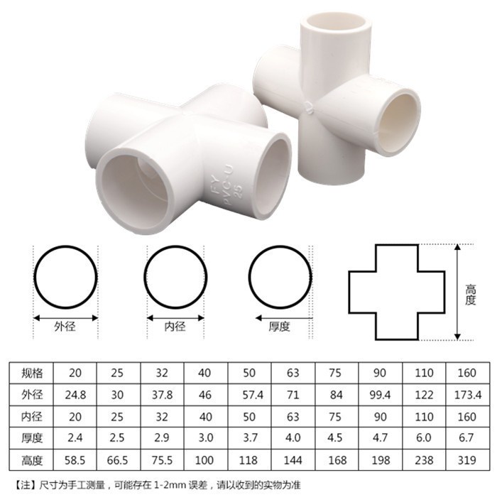 Pvc Water Pipe Fittings Water Supply Pipe Threeway Fourway Elbow 20