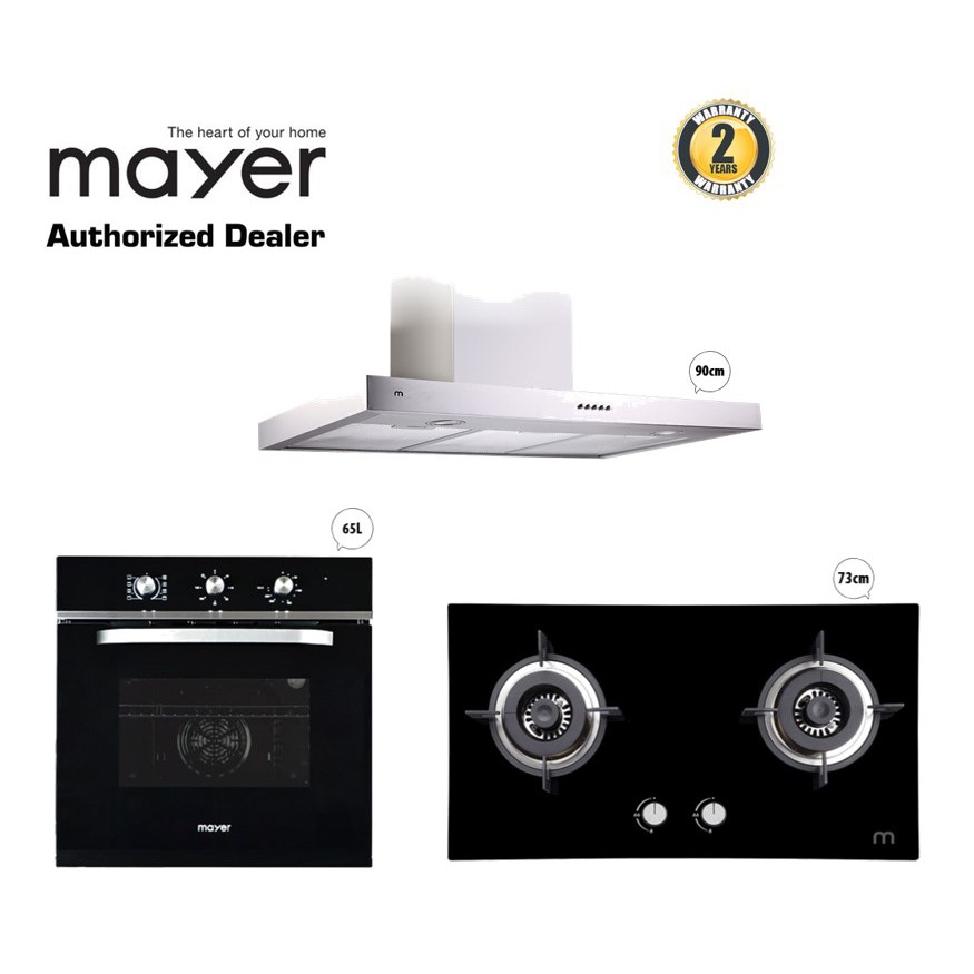 Mayer 90Cm Chimney Hood Bundle With Hob and 65L Oven Shopee Singapore