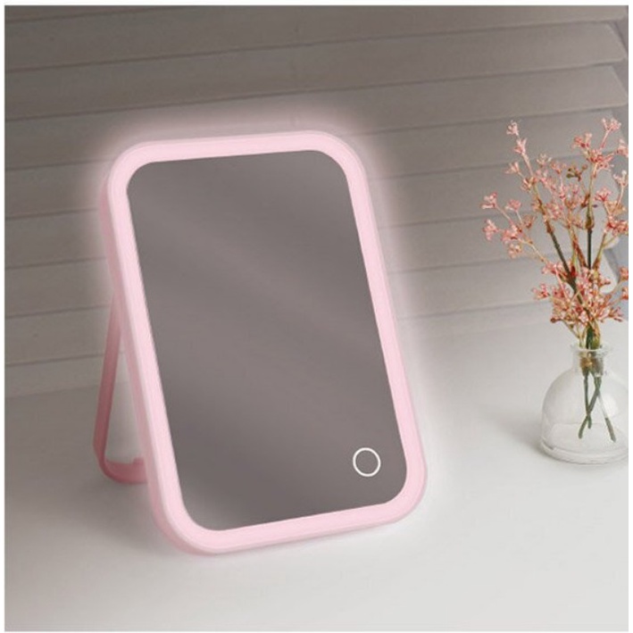 [DAISO KOREA] LED Rectangular stand mirror/makeup mirror/table mirror