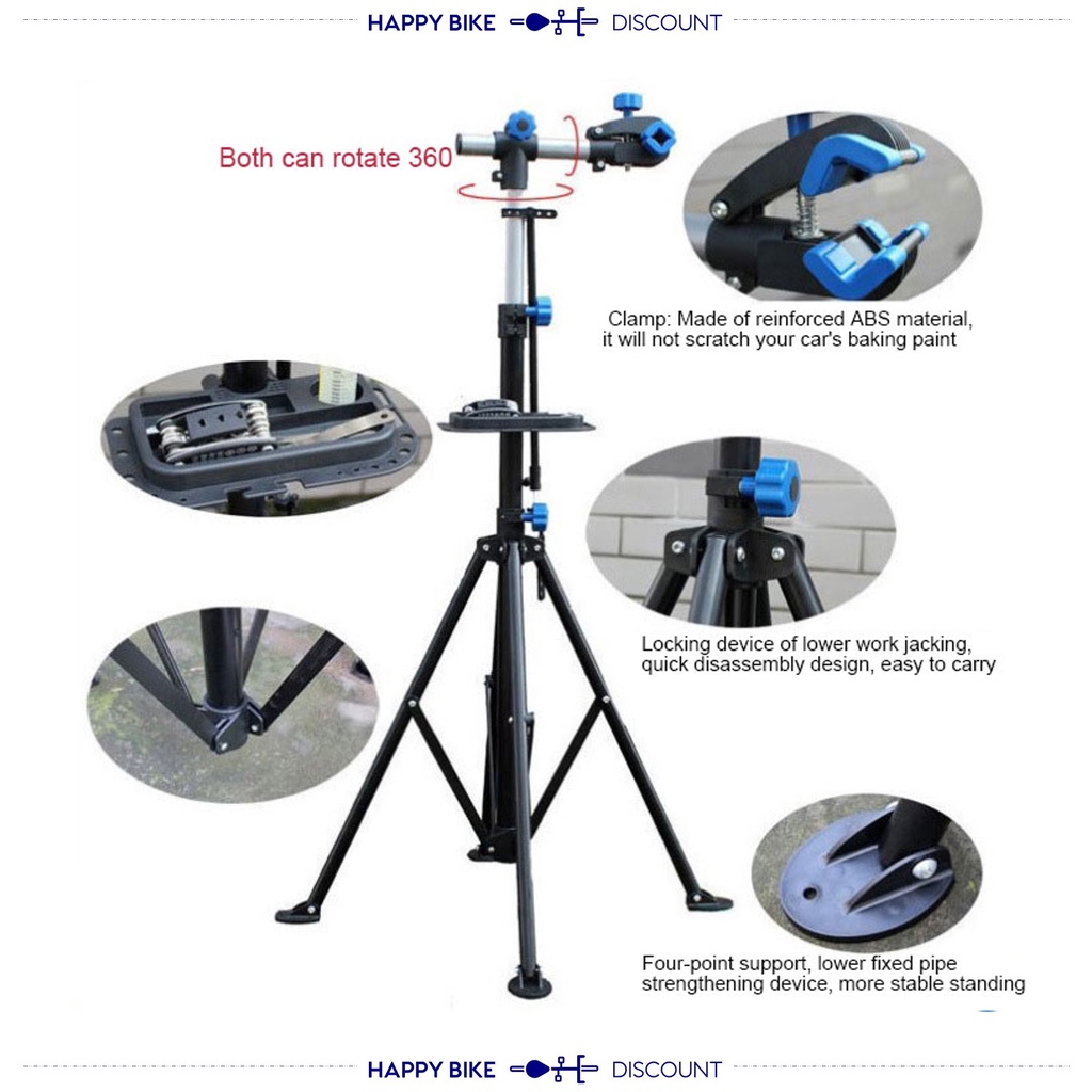 Multipurpose Adjustable Folding Bicycle Bike Repair Stand Display Rack