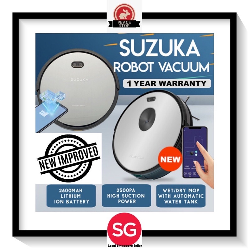 [Local Warranty] SUZUKA PRO Robot Vacuum (GEN III & GEN II) APP + MOP