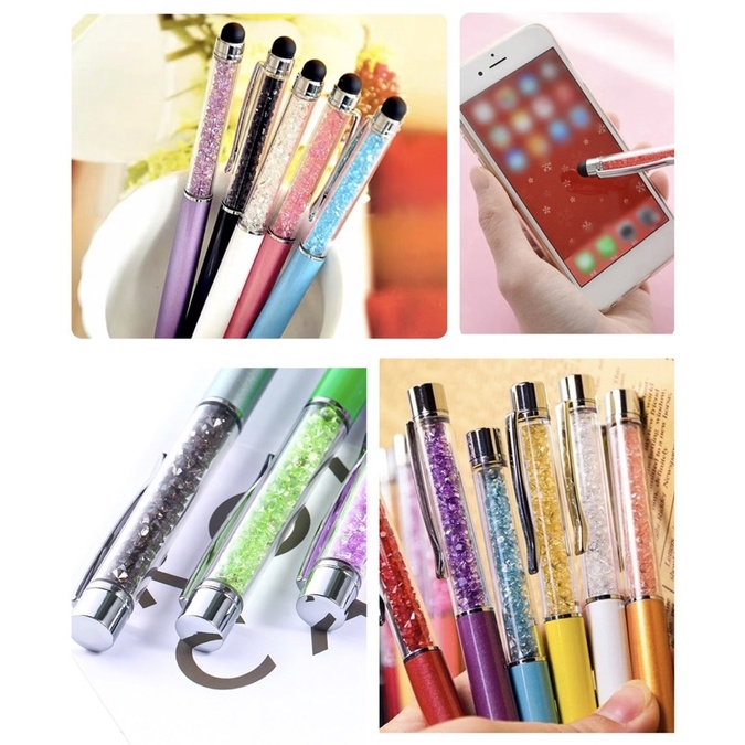 [SG STOCK] Crystal Pen Diamond Stylus Roller Ballpoint Pens Creative