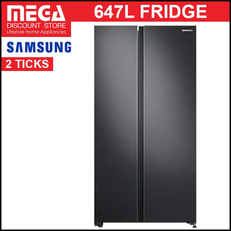 SAMSUNG RS62R5004B4 647L SPACEMAX SIDEBYSIDE DOOR FRIDGE (2 TICKS