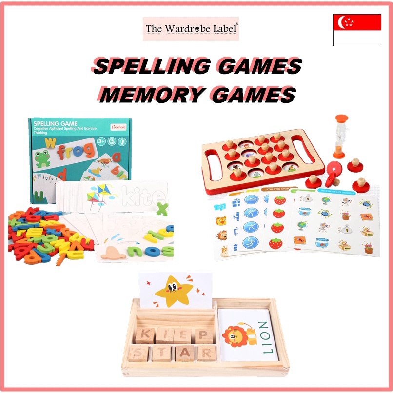 [SG SELLER READY STOCKS] SPELLING GAME MEMORY GAMES EDUCATIONAL TOYS