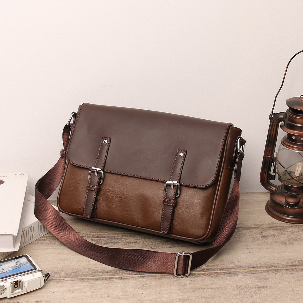Retro Messenger Bags PU Leather Man Business Bag Men's Briefcase