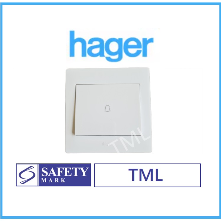 Hager Door Bell Switch White with Bell Logo Shopee Singapore