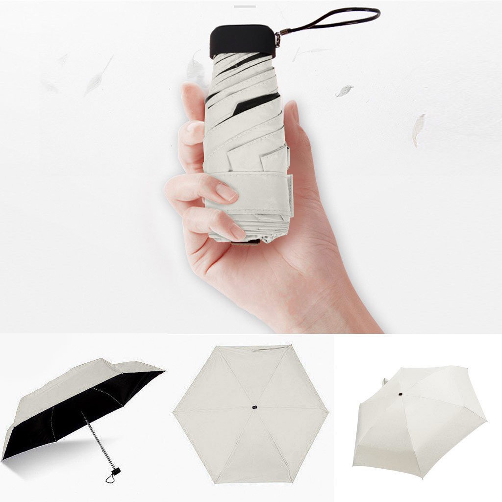 sg spot Pocket Umbrella Sun Rain Women Flat Lightweight Umbrella