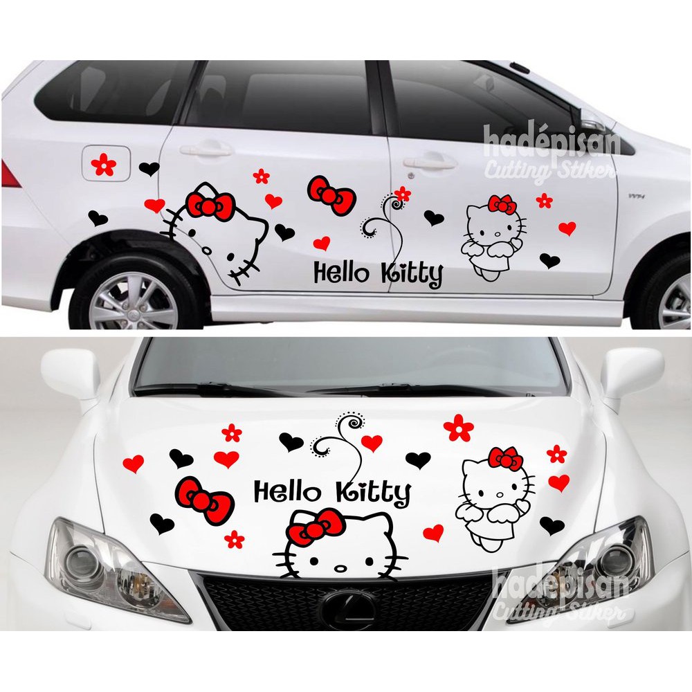 Hello KITTY Car STICKER CUTTING STICKER BODY HELLO KITTY Car Shopee Singapore