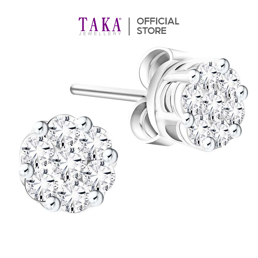 TAKA Jewellery Galaxe Diamond Earrings 18K Gold Shopee Singapore