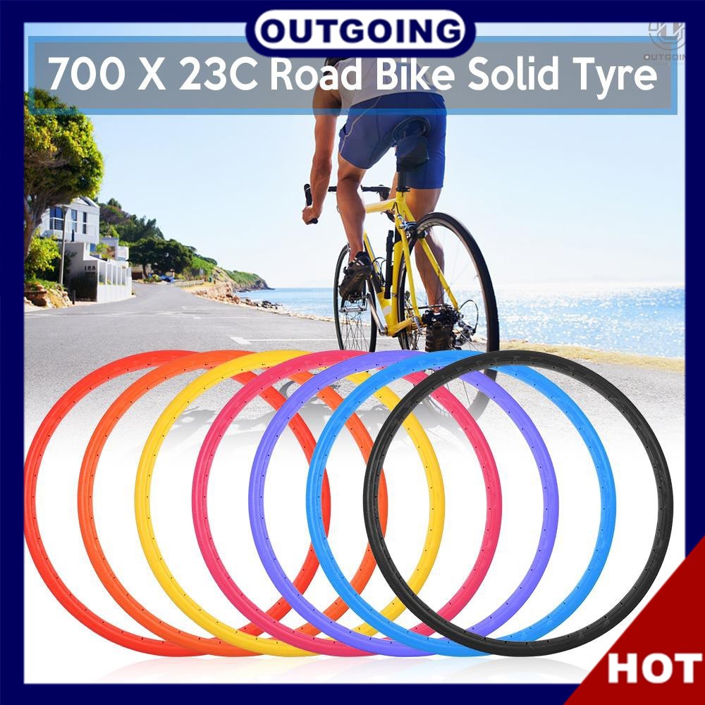 Bike Solid Tire 700x23C Road Bike Bicycle Cycling Riding Tubeless Tyre