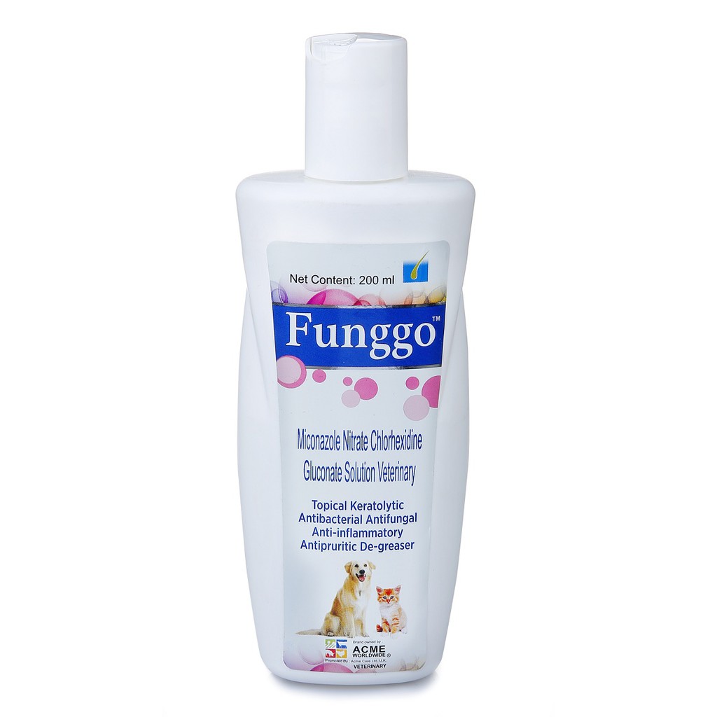 Miconazole Nitrate Chlorhexidine Gluconate Solution Veterinary Funggo