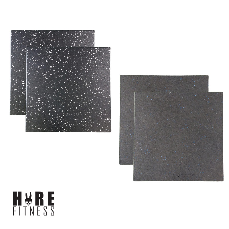 Hare Fitness High Quality Gym Mat / Rubber Gym Mat / Gym Floor Mat / Exercise Mat (2 pieces