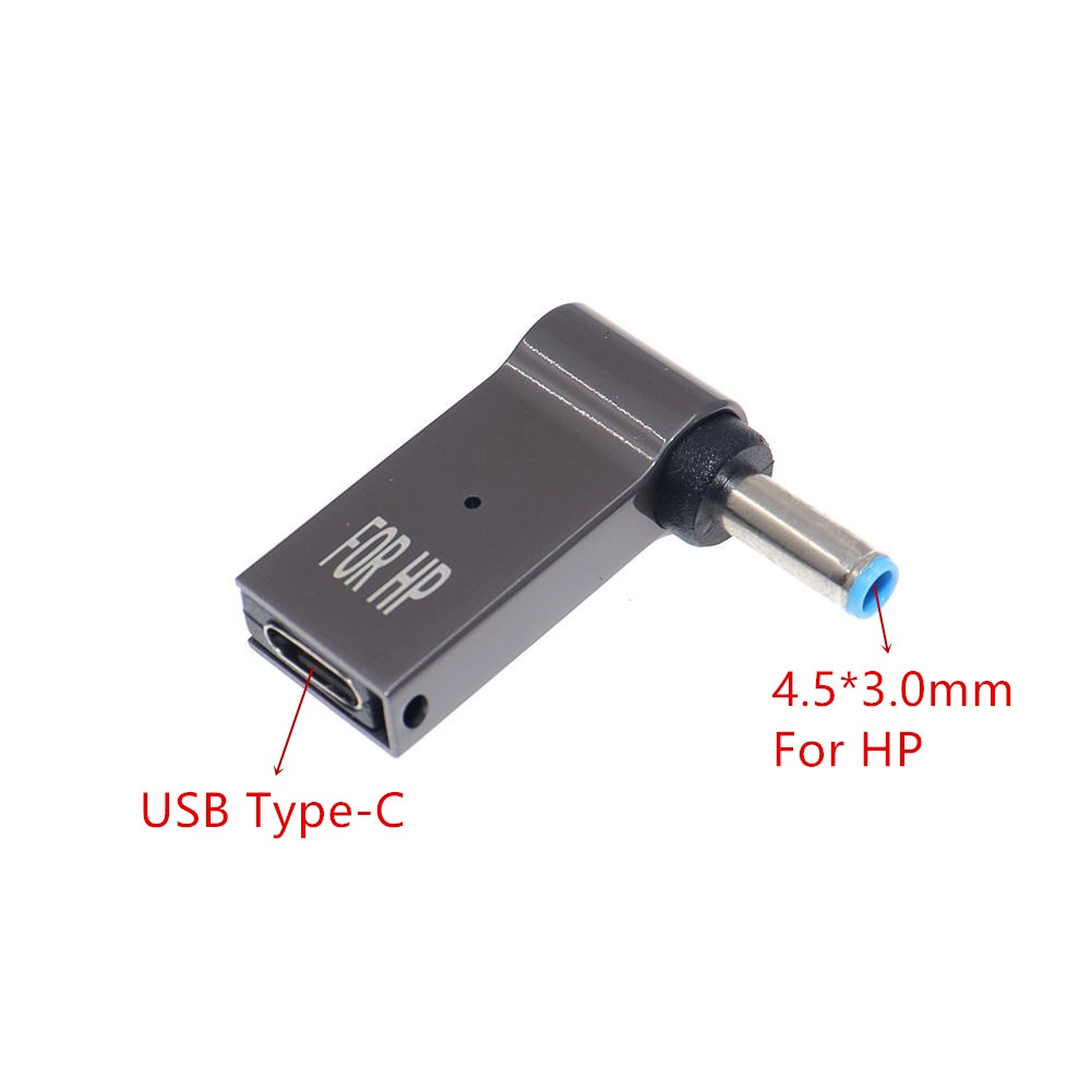 65W 90W TypeC Female to 4.5x3.0mm Male PD Charger Connector USB Type C Charger Laptop Adapter